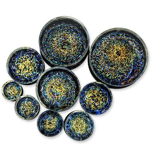 Galaxy Dichro Glass Plug Orange Blue - 1 Piece #SPLT#2