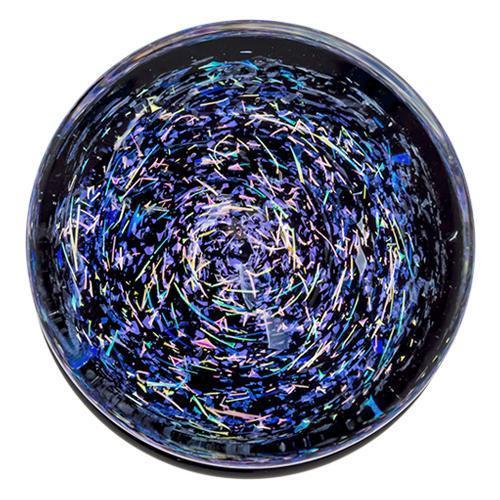 Plugs Earrings - Double Flare Galaxy Dichro Glass Plug Pink Blue - 1 Piece -Rebel Bod-RebelBod