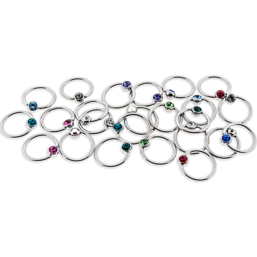 CAPTIVE BEAD RING Gem Captive Bead Ring Assortments - 1 Piece -Rebel Bod-RebelBod