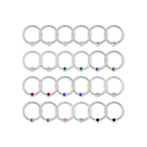 CAPTIVE BEAD RING Gem Captive Bead Ring Assortments - 1 Piece -Rebel Bod-RebelBod