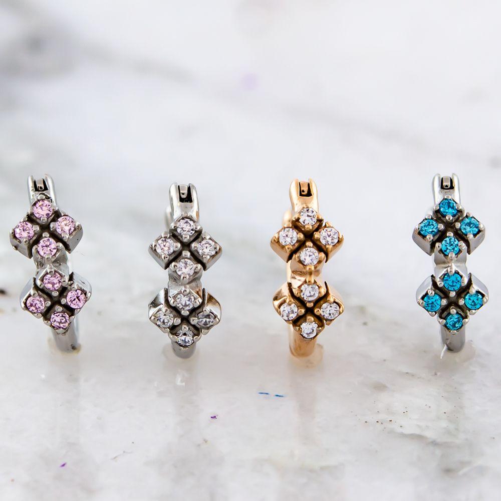 SEAMLESS CLICKER Gem Cluster Ear Clicker - 1 Piece -Rebel Bod-RebelBod