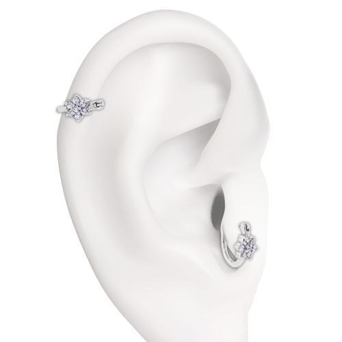 Clicker - Cartilage | Septum Gem Flower Ear Clicker - 1 Piece + -Rebel Bod-RebelBod