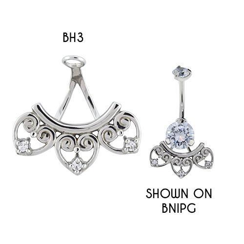 Gem Heart Navel Hanger - 1 Piece