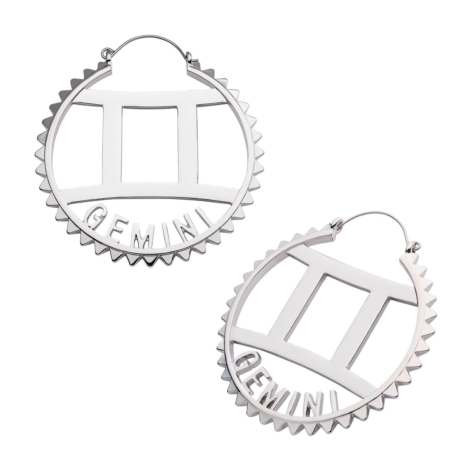 Gemini Zodiac Sign Plug Hoops plghoopz06-pr -Rebel Bod-RebelBod