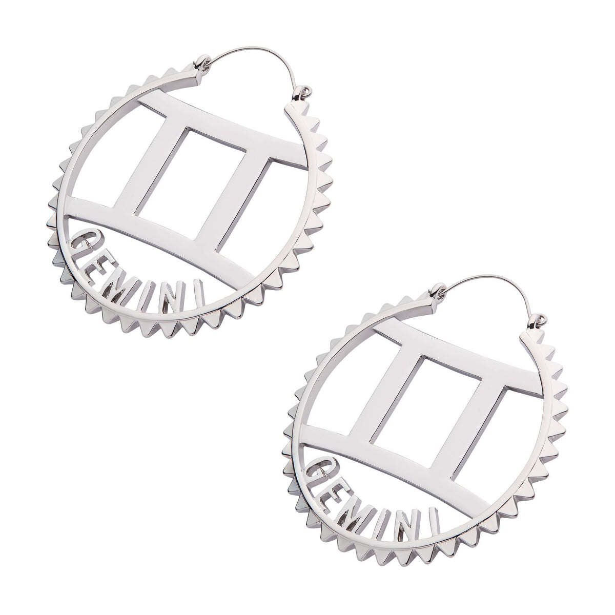 Gemini Zodiac Sign Plug Hoops plghoopz06-pr -Rebel Bod-RebelBod