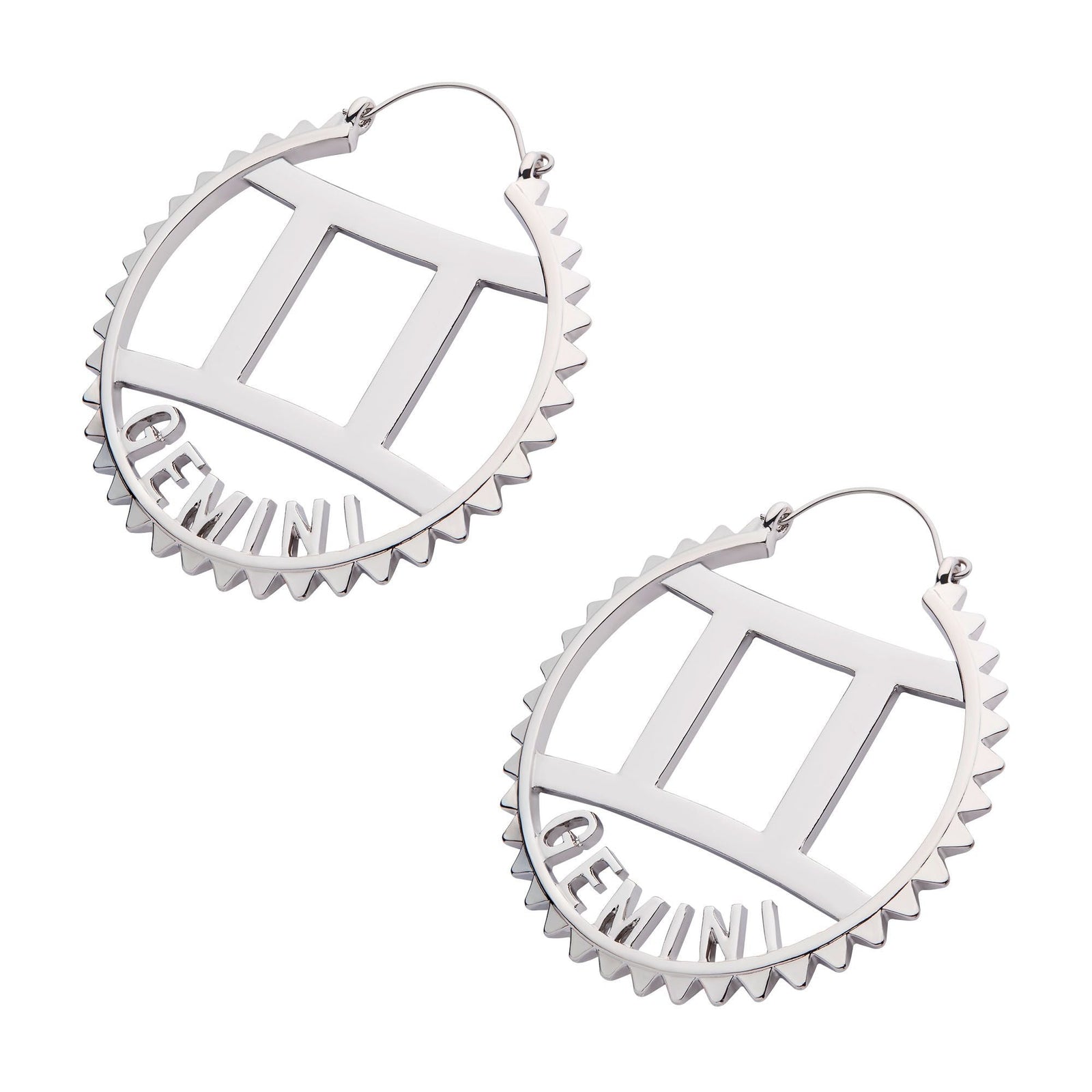 Gemini Zodiac Sign Plug Hoops plghoopz06-pr -Rebel Bod-RebelBod
