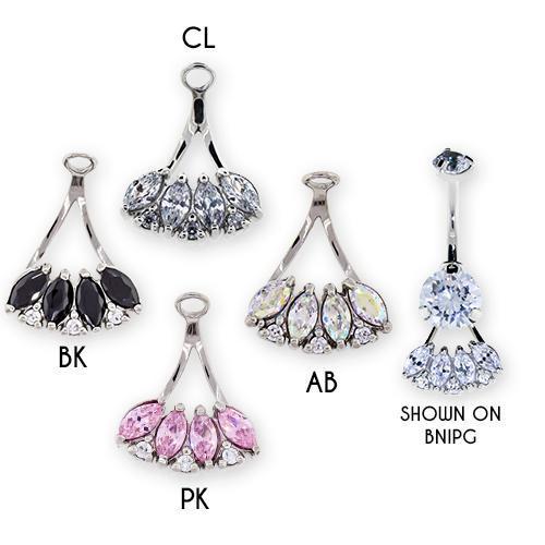 Gemmed Navel Hanger