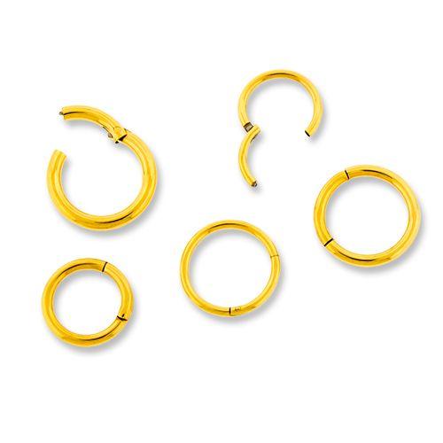 SEAMLESS CLICKER Gold Clicker Hinged Segment Ring - 1 Piece -Rebel Bod-RebelBod