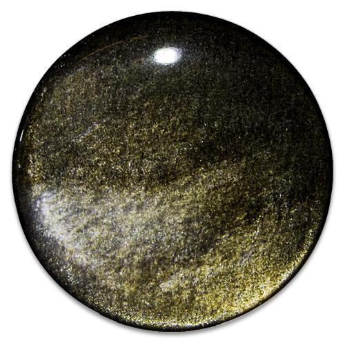 Plugs Earrings - Double Flare Gold Obsidian Plugs - 1 Pair -Rebel Bod-RebelBod
