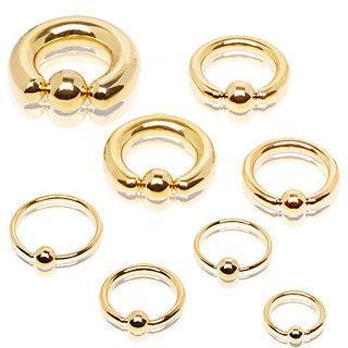 CAPTIVE BEAD RING Gold Plated 316L Surgical Steel Captive Bead Ring -Rebel Bod-RebelBod