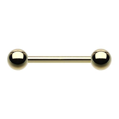 Gold Nipple Barbell - 1 Piece