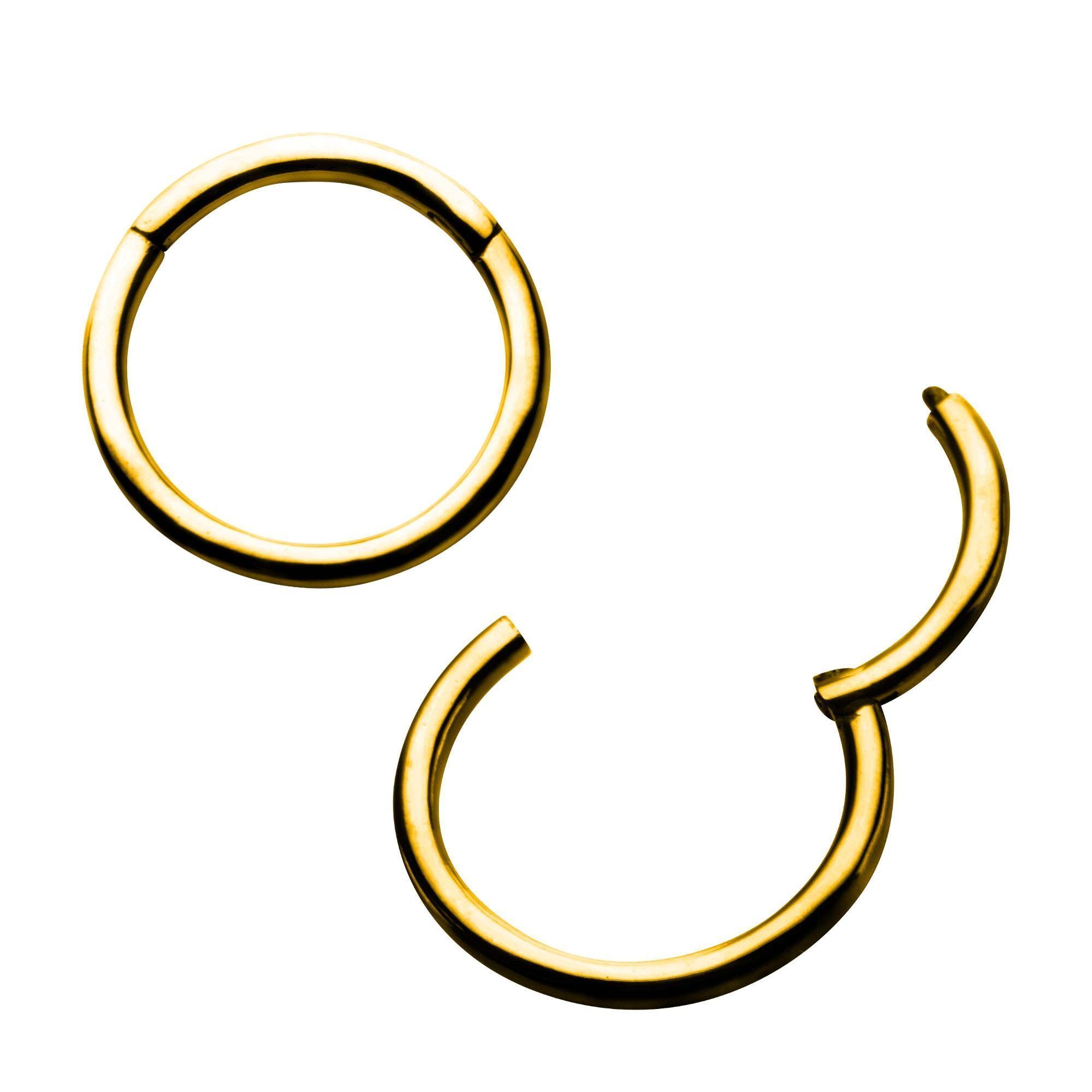 SEAMLESS CLICKER Gold Plated Clicker Hinged Segment Ring sbvsgrhgp -Rebel Bod-RebelBod