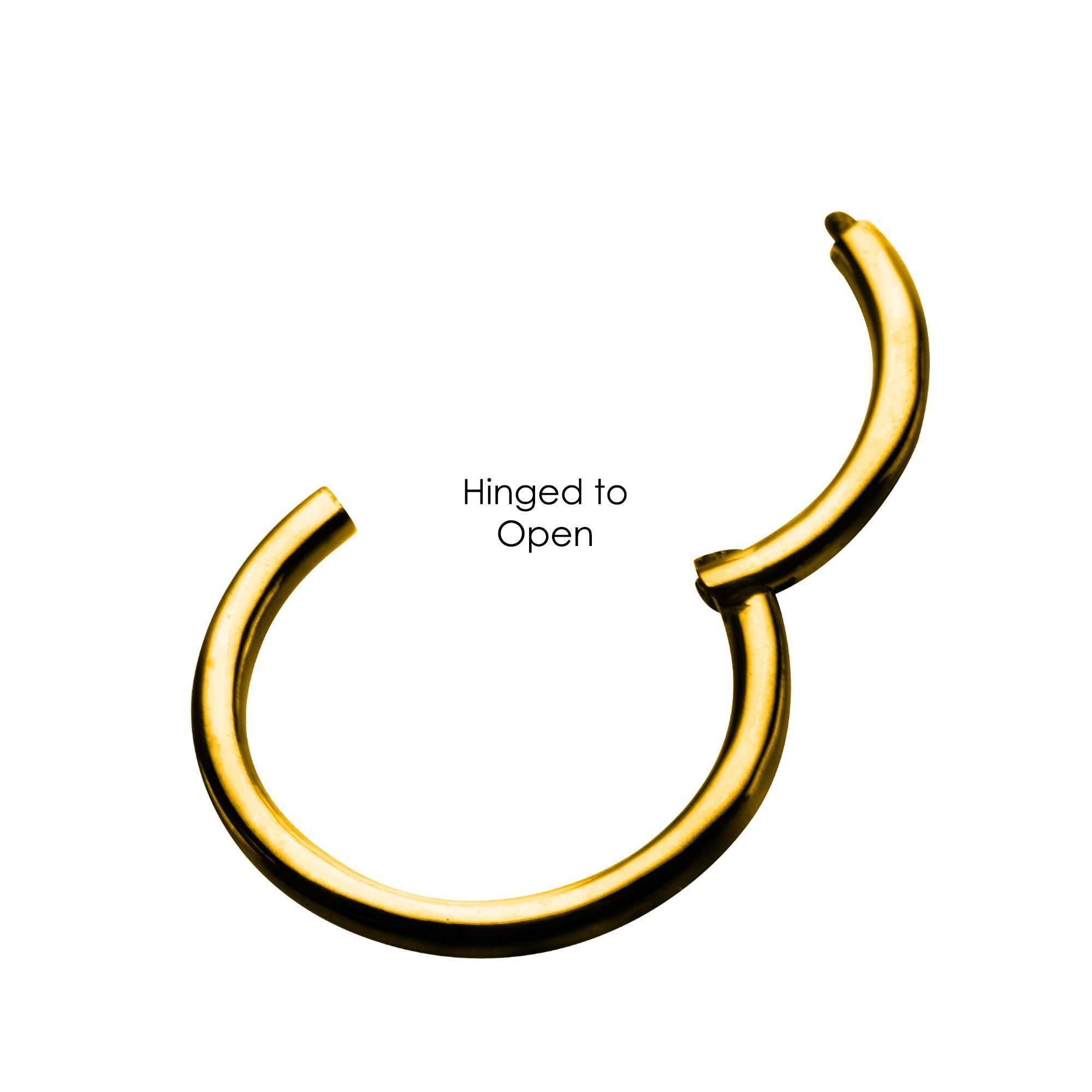 SEAMLESS CLICKER Gold Plated Clicker Hinged Segment Ring sbvsgrhgp -Rebel Bod-RebelBod