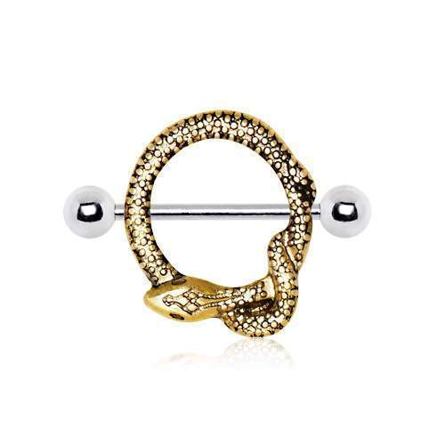 Gold Golden Snake Nipple Shield Jewelry - 1 Piece