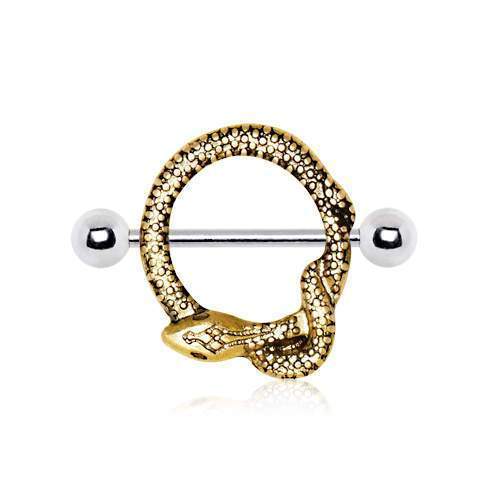 Gold Plated Golden Snake Nipple Shield - 1 Piece - Rebel Bod