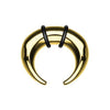 Gold Plated Pincher Steel Ear Gauge Buffalo Taper - 1 Pair