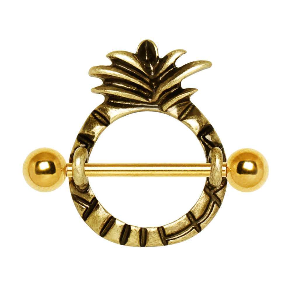 Nipple Shield Gold Plated Pineapple Nipple Shield - 1 Piece -Rebel Bod-RebelBod