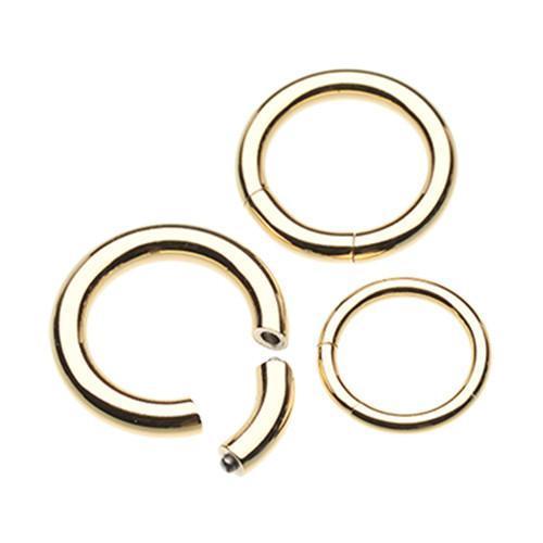 Gold Plated Segmented Captive Bead Ring