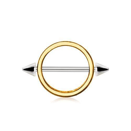 Gold Spiked Nipple Shield Jewelry Piece Rebel Bod