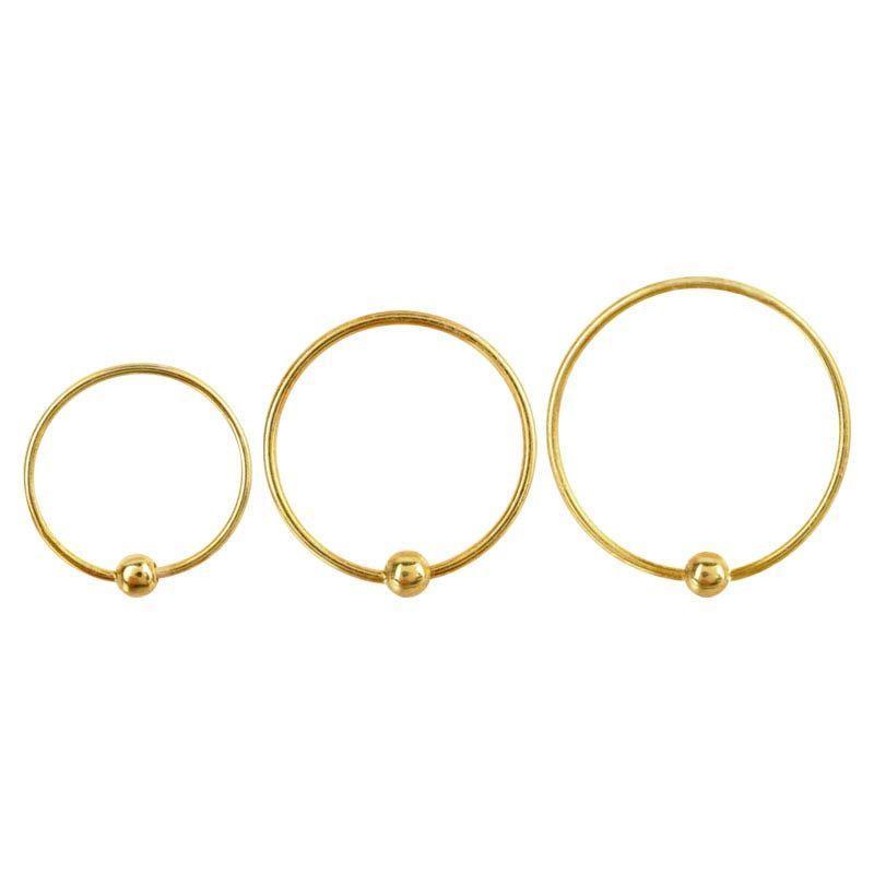 Gold Plated Bendable Split Ring sbvgphoop - 1 Piece