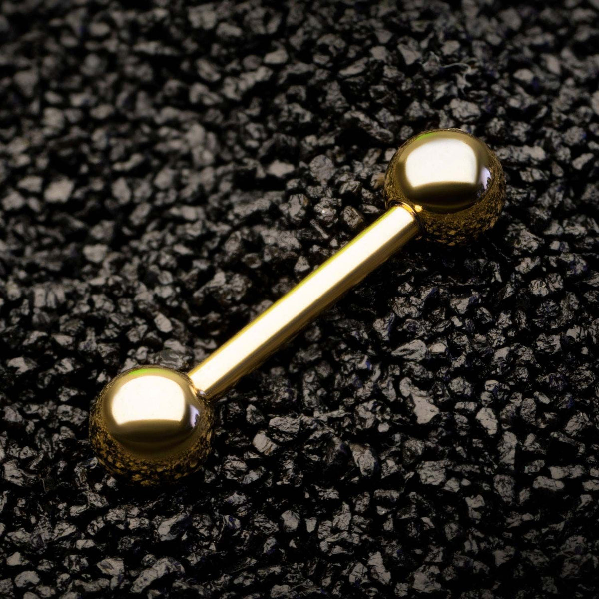 Industrial Barbell Gold Plated with Ball end Barbell sbvbgp4921 - 1 Piece -Rebel Bod-RebelBod