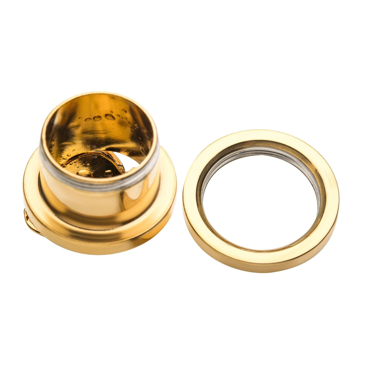 TBD-Plugs Gold PVD Aurora Borealis CZ Cut Out Bee Screw Fit Plug -Rebel Bod-RebelBod