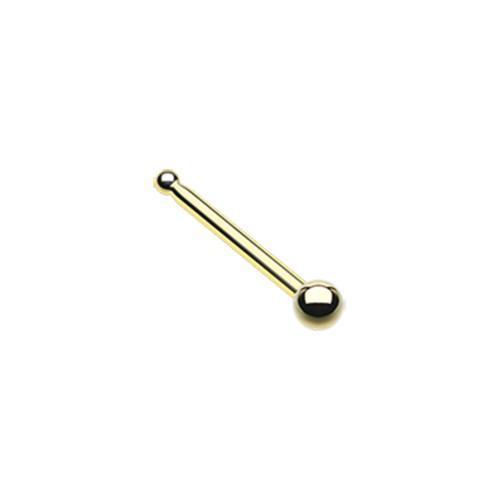 Gold PVD Ball Top Nose Stud Ring