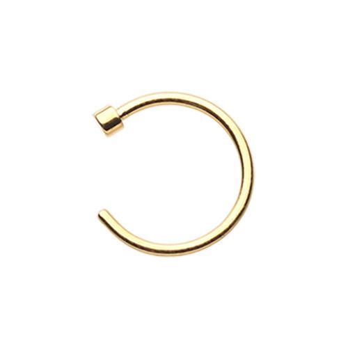 Nose Ring - C-Shaped Nose Ring Gold PVD Basic C-Shape Nose Hoop Ring -Rebel Bod-RebelBod