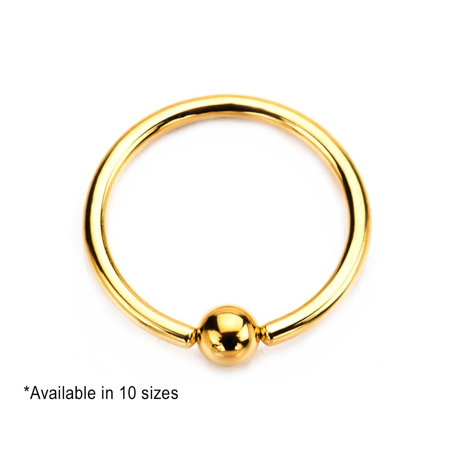 TBD - BASICS Gold PVD Captive Bead rings -Rebel Bod-RebelBod