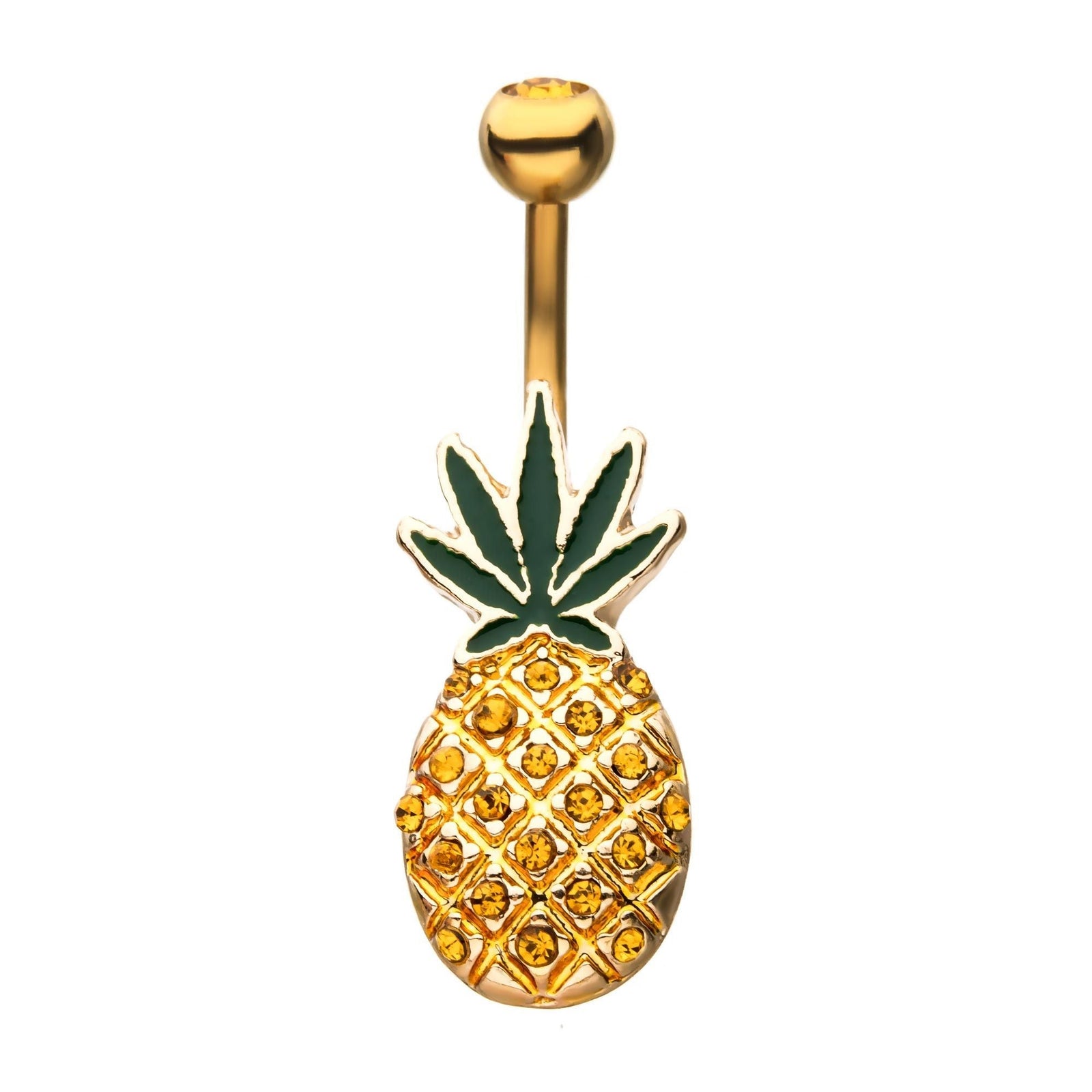 TBD-Belly Gold PVD Pineapple Navel -Rebel Bod-RebelBod