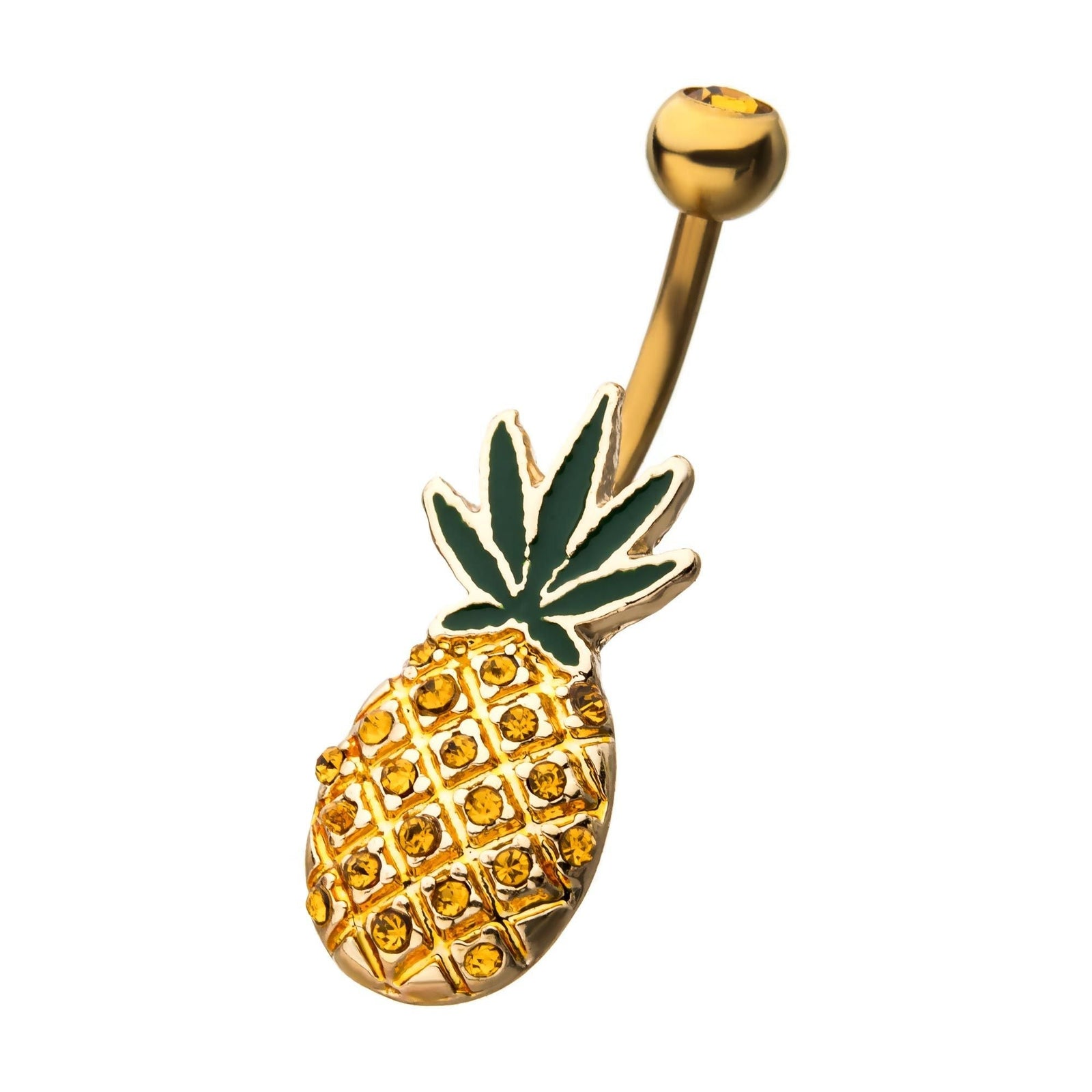 TBD-Belly Gold PVD Pineapple Navel -Rebel Bod-RebelBod