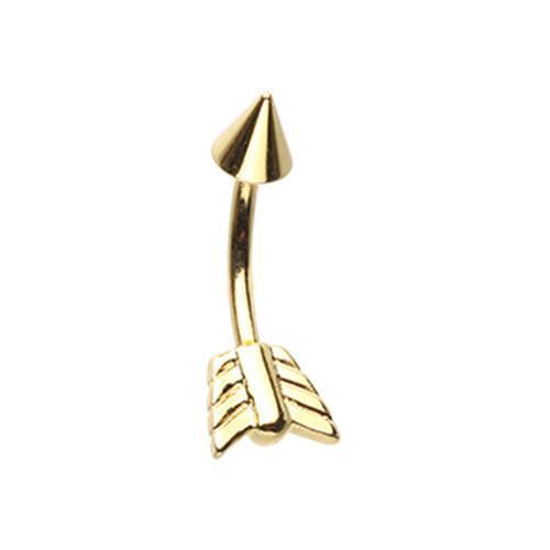 Golden Arrow Katniss Curved Barbell Eyebrow Ring