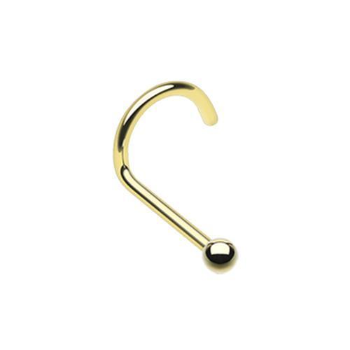 Golden Ball Nose Screw Ring