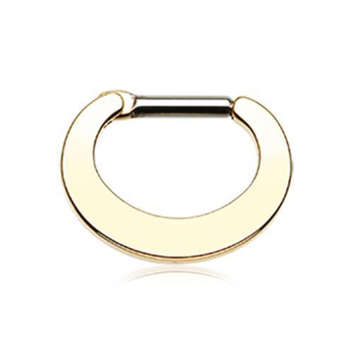 Golden Steel Loop Septum Clicker / Daith Clicker - 1 Piece