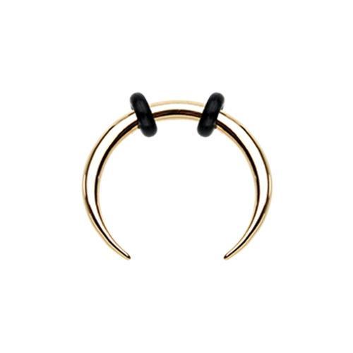 Pincher | Crescent Golden Basic Steel Pincher Septum Ring - -Rebel Bod-RebelBod