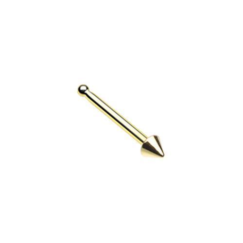 Golden Spike Nose Stud Ring