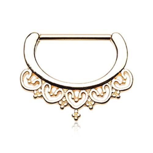 Golden Celestial Filigree Nipple Clicker - 1 Piece