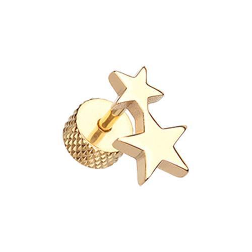 Golden Double Star Fake Plug - 1 Pair