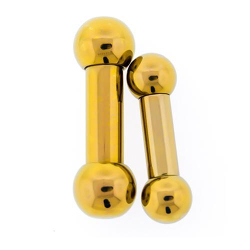STRAIGHT BARBELL Golden Internally Threaded Titanium Barbell - 1 Piece - Special -Rebel Bod-RebelBod