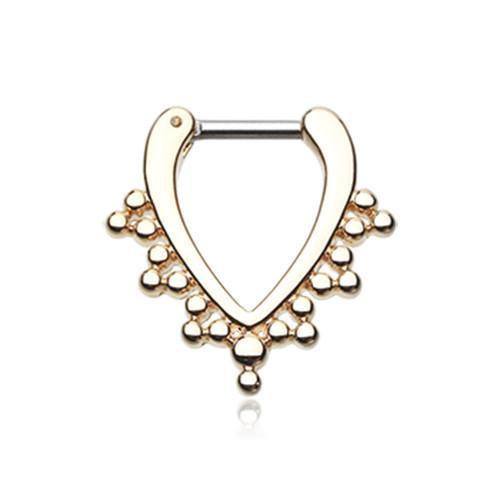 Golden Regent Drape Filigree Septum Clicker / Daith Clicker - 1 Piece