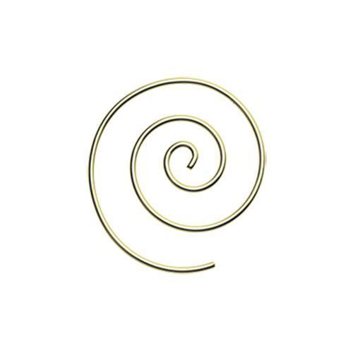 Golden Spiral Coiled Earring - 1 Pair