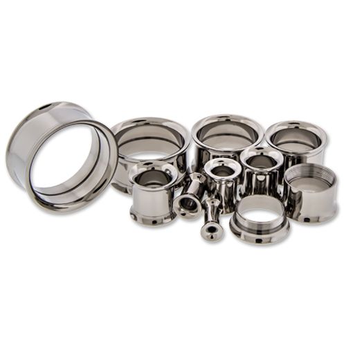 Tunnels - Double Flare Golden Titanium Internally Threaded Double Flare Tunnels - 1 Piece - Special -Rebel Bod-RebelBod