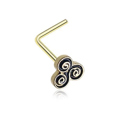Golden Trilogy Filigree Icon L-Shaped Nose Ring