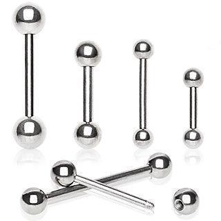 STRAIGHT BARBELL Grade 23 Titanium Barbell with Balls -Rebel Bod-RebelBod