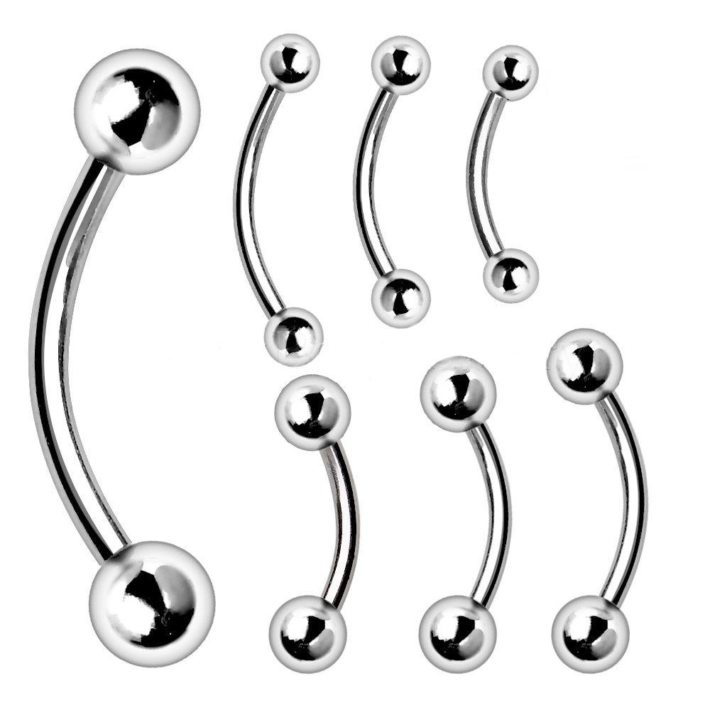 CURVED BARBELL Grade 23 Titanium Eyebrow Ring with Balls -Rebel Bod-RebelBod