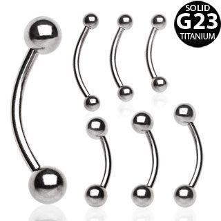 CURVED BARBELL Grade 23 Titanium Eyebrow Ring with Balls -Rebel Bod-RebelBod