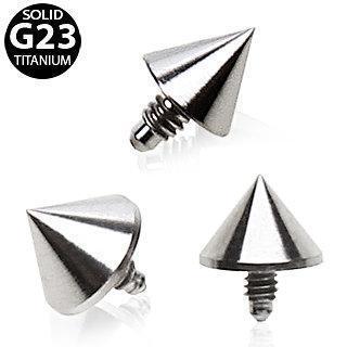 Dermals Grade 23 Titanium Internally Threaded Spike Dermal Top -Rebel Bod-RebelBod