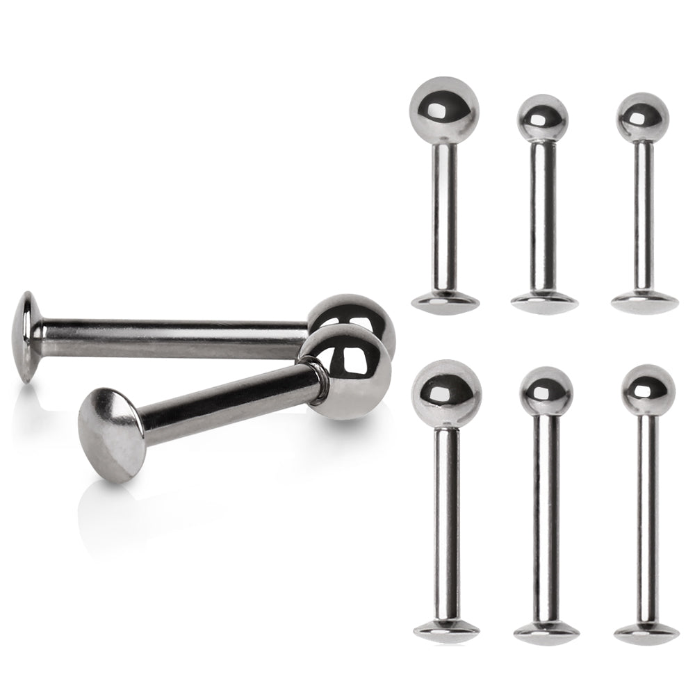 Labret Studs Grade 23 Titanium Labret w/ Ball -Rebel Bod-RebelBod