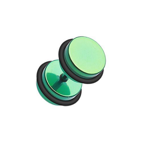 Green Black Fake Plug - 1 Pair