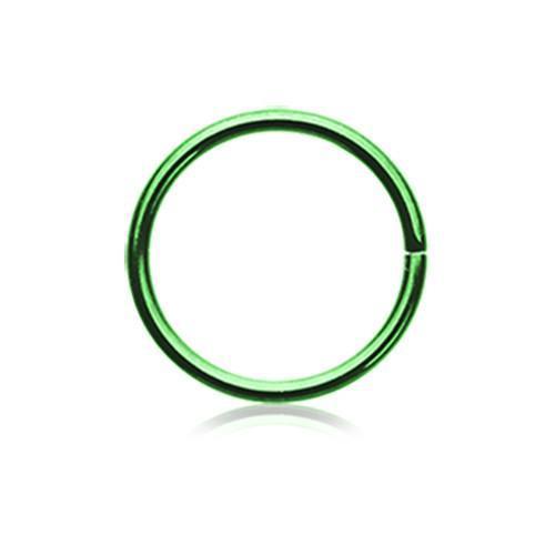 Nose Ring - Nose Hoop Green Colorline Basic Steel Bendable Nose Hoop -Rebel Bod-RebelBod